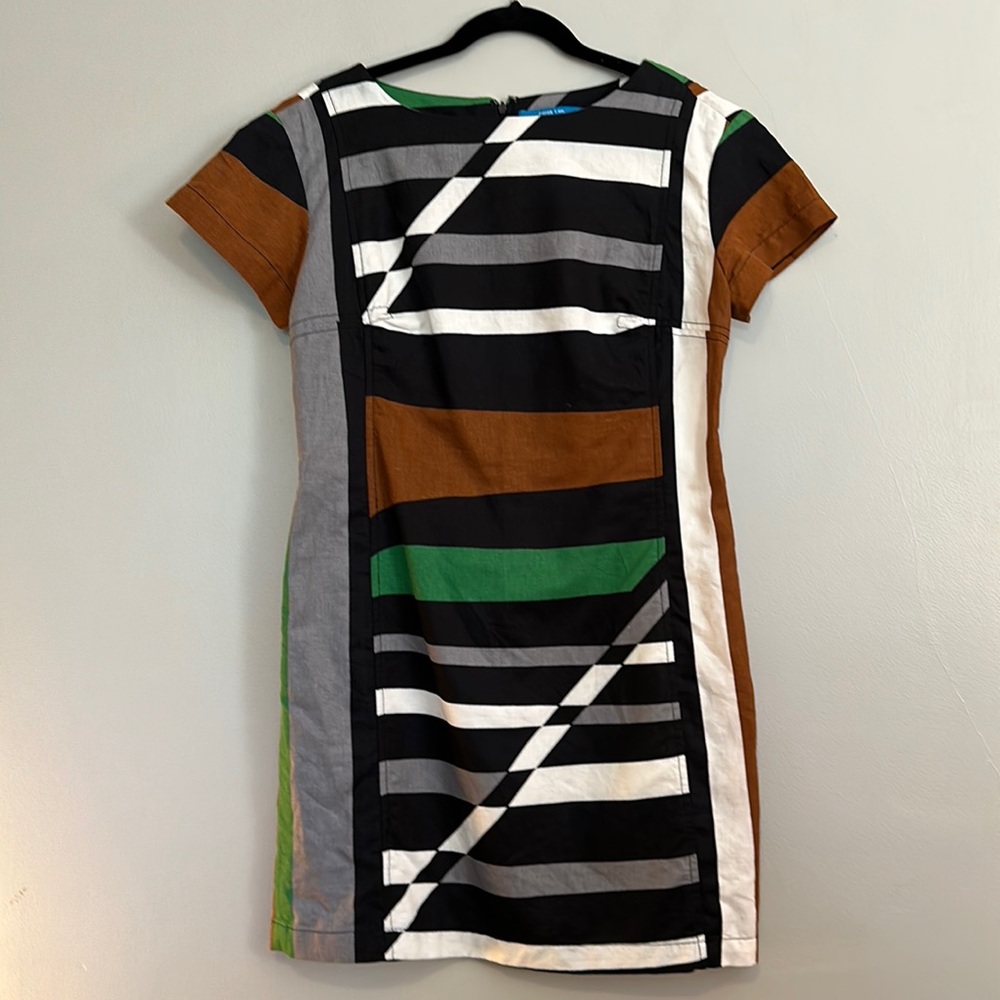 EUC geometric color block Derek Lam dress size 12